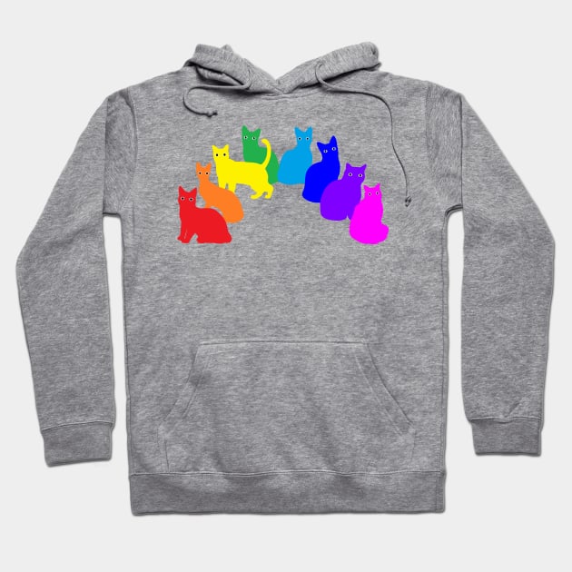 Cats Rainbow Hoodie by Vladimir Zevenckih